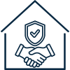 Immobilienmakler Standard blauaufweiß